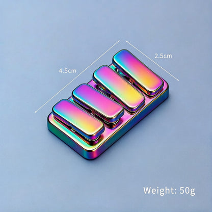 Magnetic Mini Seesaw Fidget Toy Zinc Alloy Piano Push Button Coin Slide Stress Relief Hand Spinner
