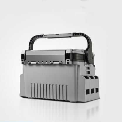 Portable 2-Layer Fishing Tackle Box, Adjustable Compartment Tackle Bag with Rod & Cup Holder