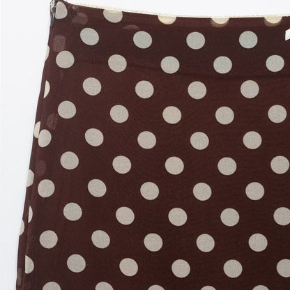 Lace bow fishtail polka dot skirt