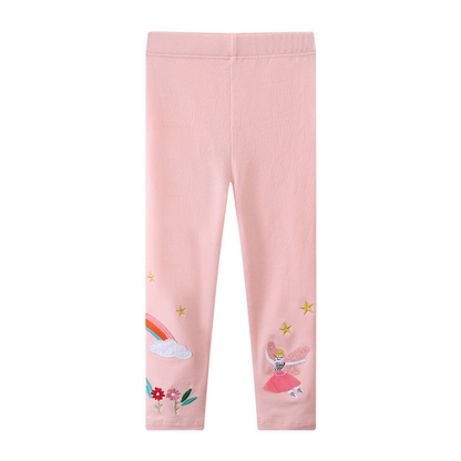 Spring and Autumn Cotton Pants for Women, Elastic Bottoming Tights for Girls, Kids' Stretchy Leggings, Outerwear for Toddlers and Children