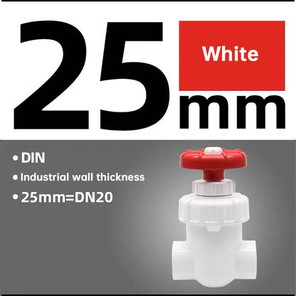 25/32/40mm UPVC Control Valve - Corrosion Resistant Plastic Gate Valve for Aquarium Sump & Garden Drip Irrigation Accessories