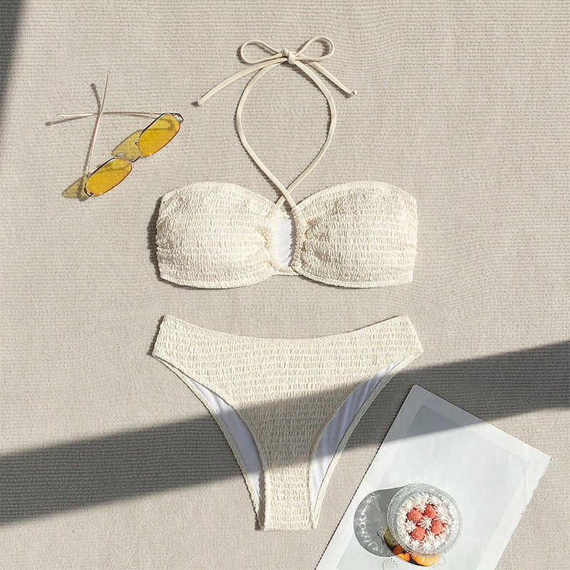 Neck Tie Bikini Swimwear for Women, Beach Hot Spring Bathing Suit,