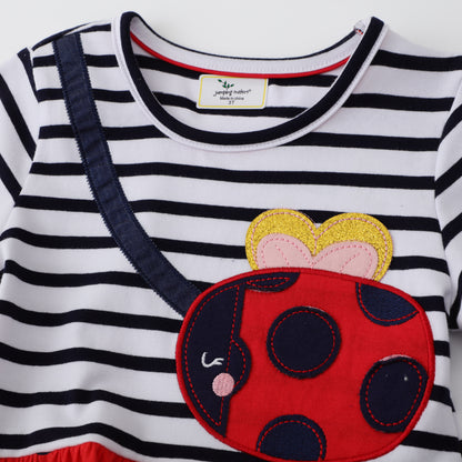 Summer New Children's Knitted Dress Short Sleeve Dress for Girls  Style Kids Clothing