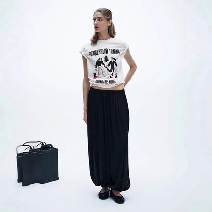 Loose short sleeved T-shirt