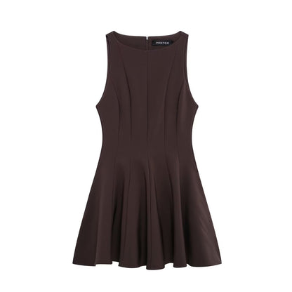Pure Desire Wind Wide Swing Short Sleeveless Dress