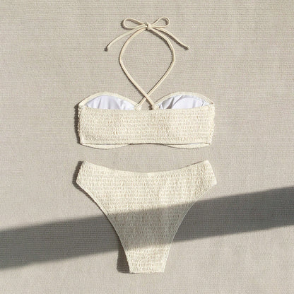 Neck Tie Bikini Swimwear for Women, Beach Hot Spring Bathing Suit,