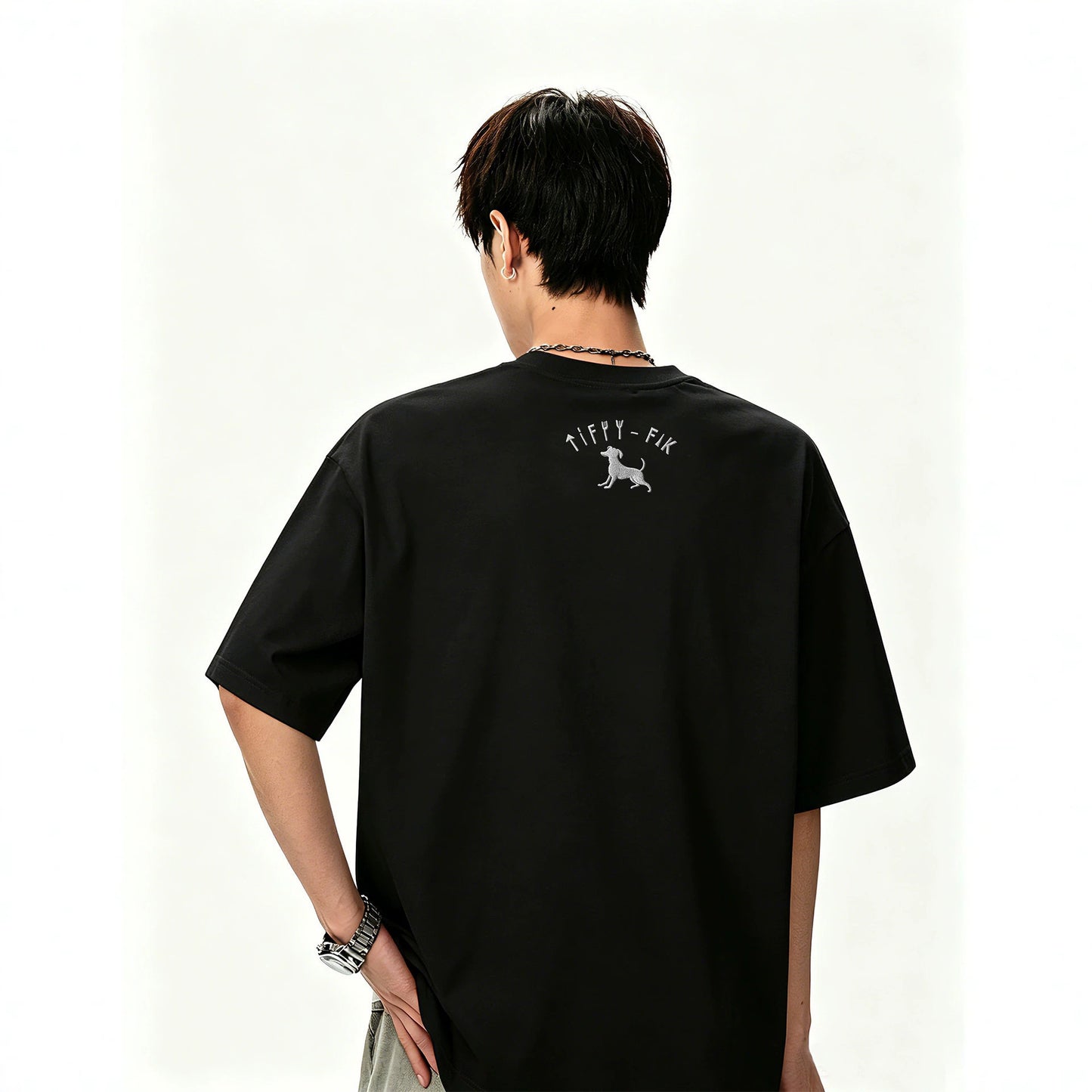Dog Print Men's T-Shirt Trendy Casual Sports Short Sleeve