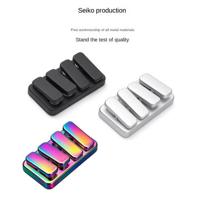 Magnetic Mini Seesaw Fidget Toy Zinc Alloy Piano Push Button Coin Slide Stress Relief Hand Spinner