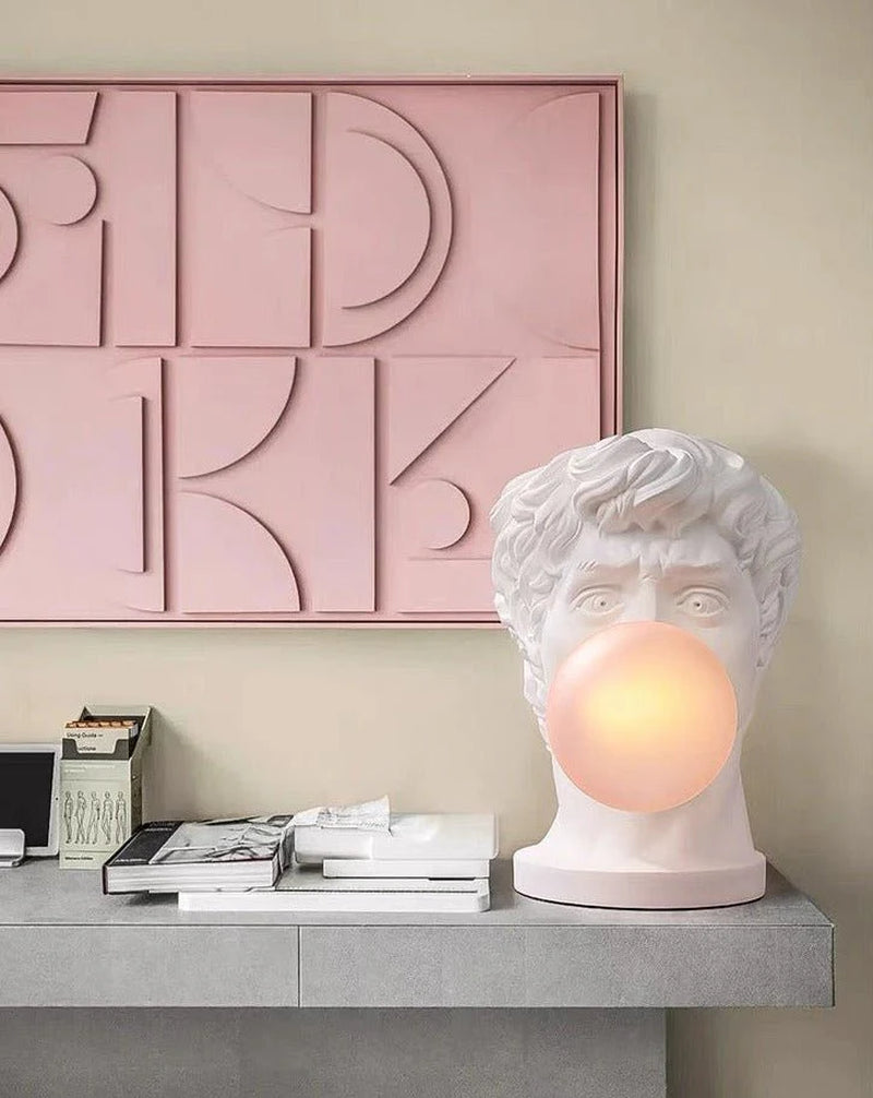 Naughty David Popping Gum Modern Designer Table Lamp - Cute Funny Decorative Bedside Lamp