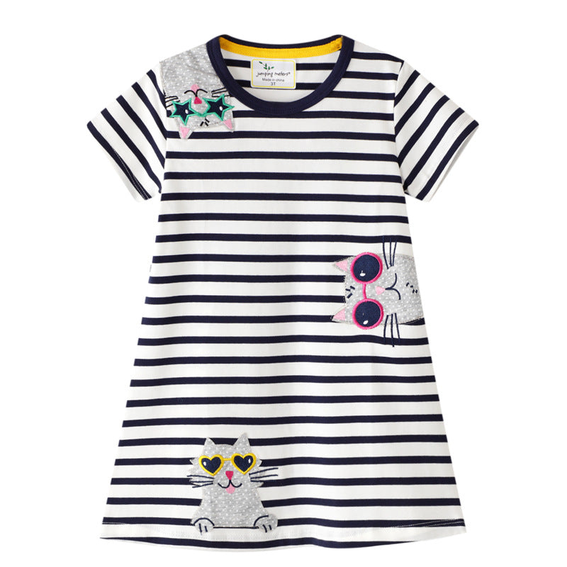 Style Embroidered Children's Dress for Girls, Kids Dress with Floral Embroidery, Casual Fashion Dress for Toddlers