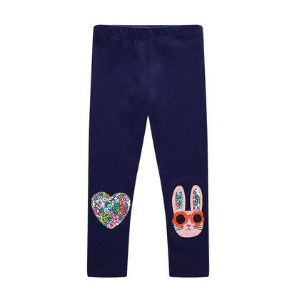 Girls' long pants spring autumn new fashion stylish girl pants children's leggings versatile outerwear kids clothing