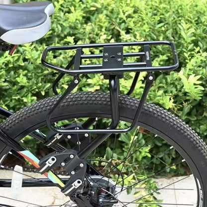 Aluminum Alloy Rear Bike Rack, Universal Cargo Carrier for Mountain, Road & Adventure Bicycles