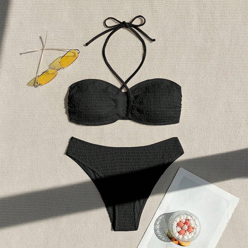 Neck Tie Bikini Swimwear for Women, Beach Hot Spring Bathing Suit,