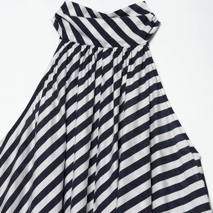 Lace up design A-line dress