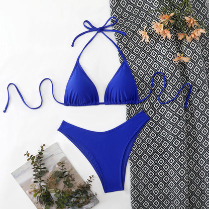 Split swimsuit women's solid color