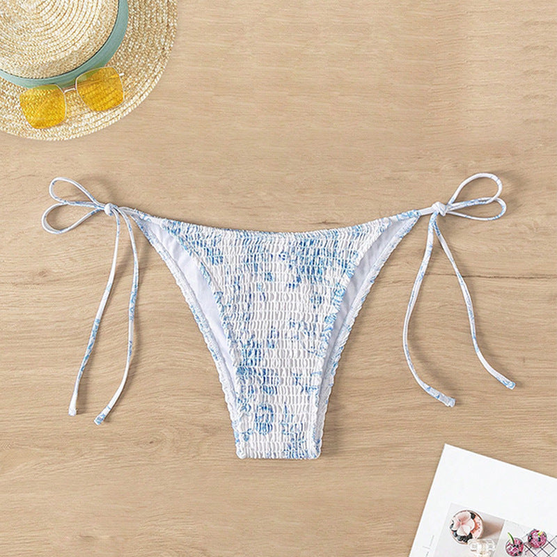 Women's Bikini Swimwear Sexy Solid Color Beach Bikini Swimsuit Triangle Swim Bottoms