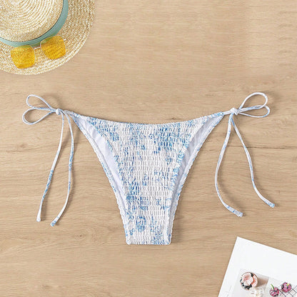 Women's Bikini Swimwear Sexy Solid Color Beach Bikini Swimsuit Triangle Swim Bottoms