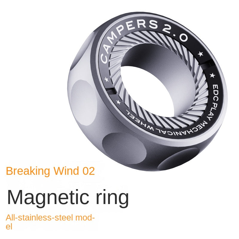 Stainless Steel Ratchet Segment Ring Blind Box Stress Relief Fidget Toy Finger Spinner Mechanical Slide EDC Twister