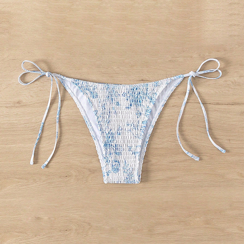Women's Bikini Swimwear Sexy Solid Color Beach Bikini Swimsuit Triangle Swim Bottoms