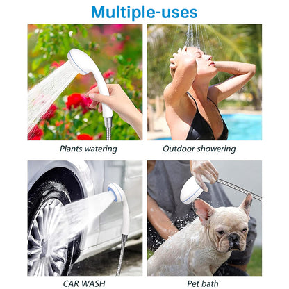 USB Rechargeable Portable Shower Pump | Outdoor Camping Bathing Kit | Car & Pet Wash Equipment