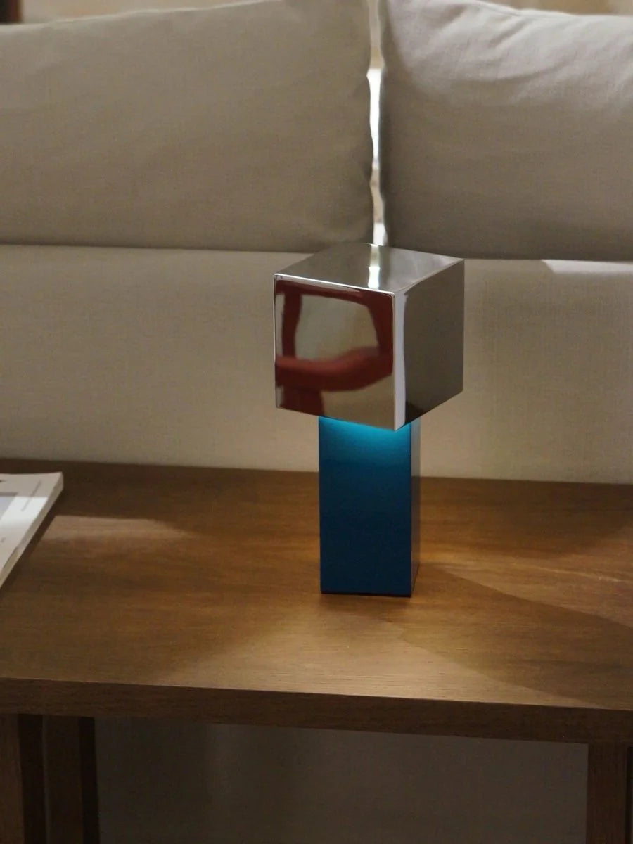 Modern Geometric Memphis Portable Dimmable Lamp - Bauhaus Pivot ATD7 Table Lamp