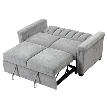 U_STYLE Convertible Soft Cushion Sofa Pull Bed ,for Two People to Sit On