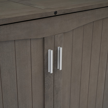 Queen Size Murphy Bed with Built-In Charging Station  Antique Grey