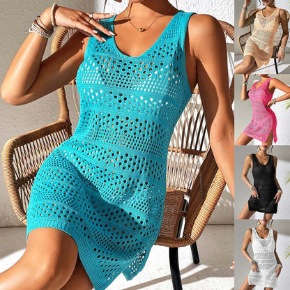 Knit Cover-Up Dress Sleeveless Dress