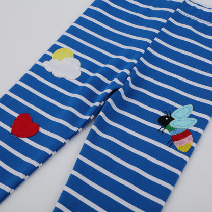 Cotton Baby Leggings for Girls, Lightweight Summer and Spring/Autumn Outerwear, Basic Bottoms