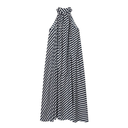 Lace up design A-line dress