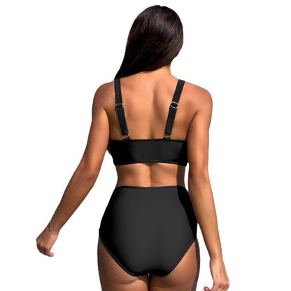 Solid color splicing mesh split