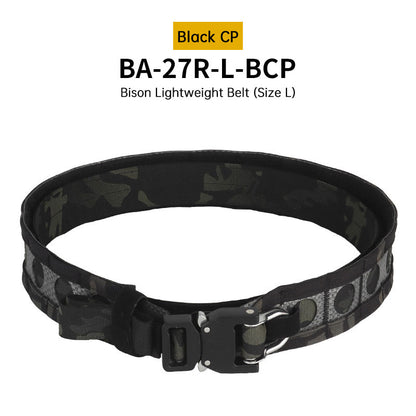 Tactical Two-Layer Battle Belt with Quick Detach Metal Buckle, MOLLE Hunting Combat Waist Belt for Airsoft Gear