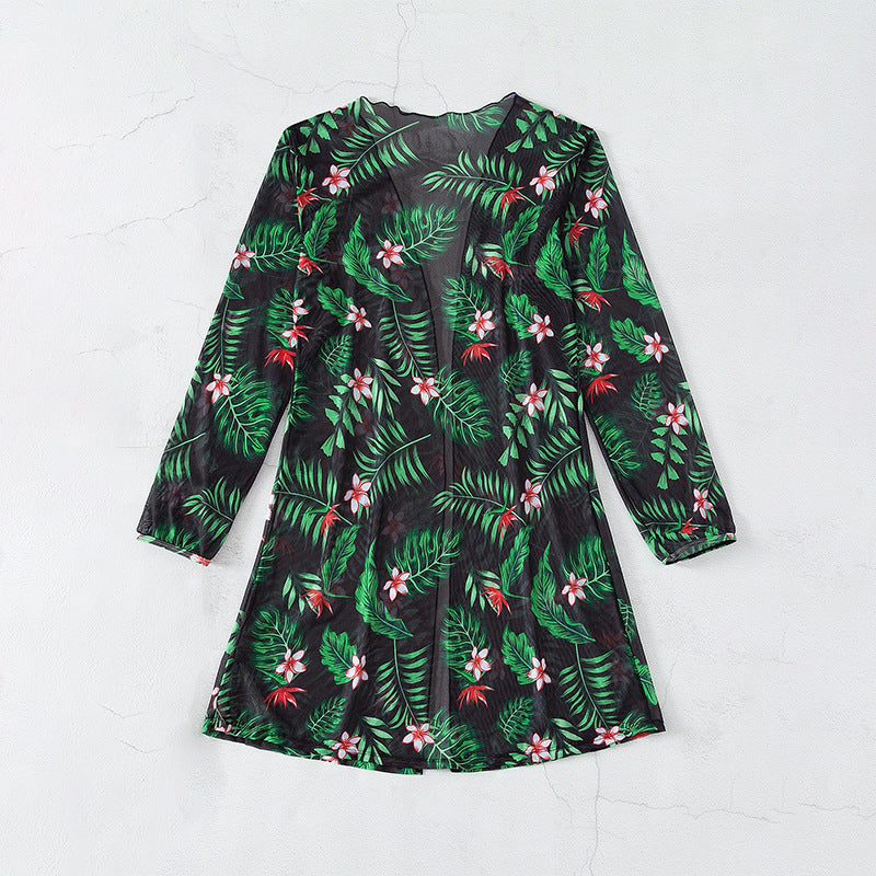 Printed One-Piece Swimwear for Women, Breathable, Loose Fit, Slimming Beach Cover-Up Swimwear Wholesale