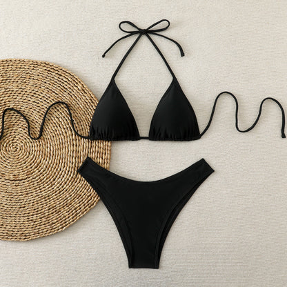 Split swimsuit women's solid color
