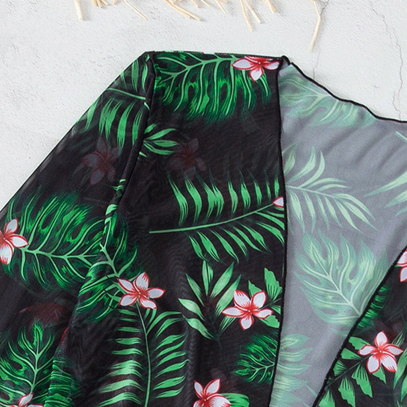 Printed One-Piece Swimwear for Women, Breathable, Loose Fit, Slimming Beach Cover-Up Swimwear Wholesale