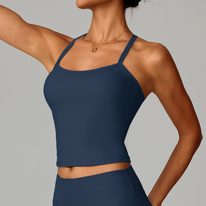 Beautiful back yoga vest quick drying fitness top