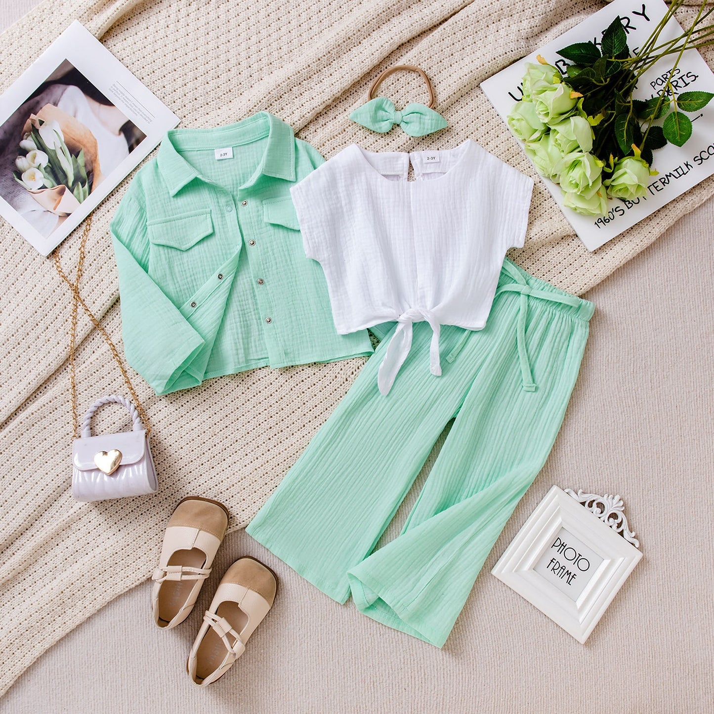 Long sleeved jacket, long pants, multiple sets