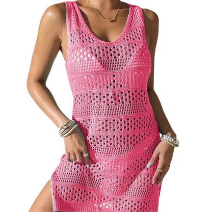 Knit Cover-Up Dress Sleeveless Dress