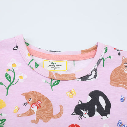 Style Children's Dress for Girls, Summer New Arrival, Cartoon Print, Round Neck, Princess Dress