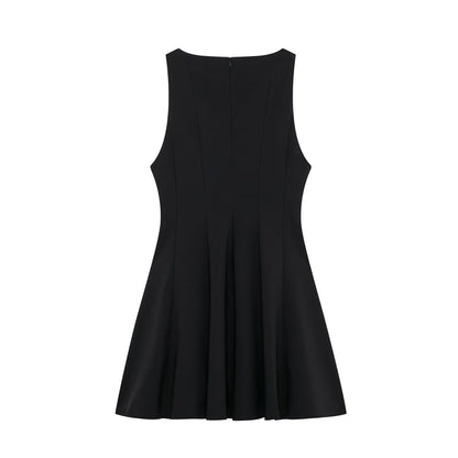 Pure Desire Wind Wide Swing Short Sleeveless Dress