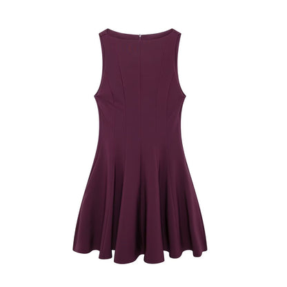 Pure Desire Wind Wide Swing Short Sleeveless Dress