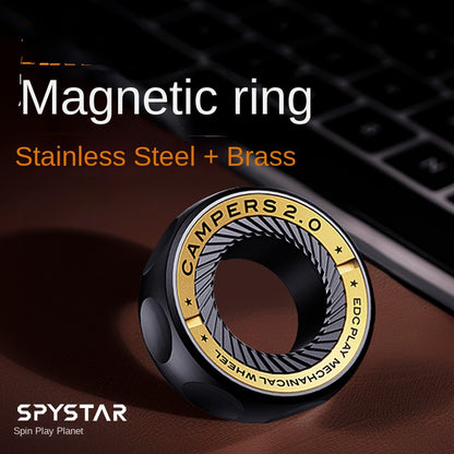 Stainless Steel Ratchet Segment Ring Blind Box Stress Relief Fidget Toy Finger Spinner Mechanical Slide EDC Twister